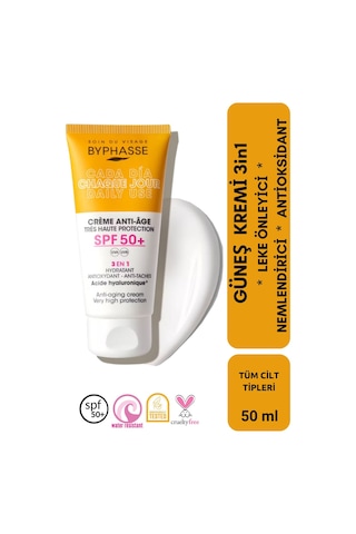 Byphasse Anti-Aging 3'ü 1 Arada Renkli Güneş Kremi SPF50+ 50 ML