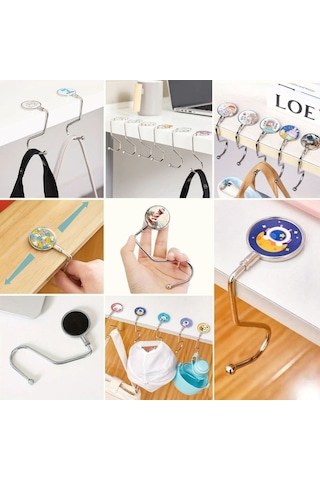 Zmc Bilişim Masaya Takılabilen Çanta Askısı Çanta Tipi Pratik Metal Çanta Kanca Çok Renkli