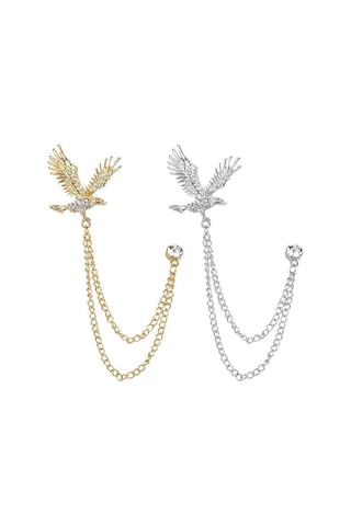 Erkek Kartal Broş Yaka Pin Rozeti Asılı Zincirler Yaka Broşları Kariyer Takım Elbise Gömlek Kravat Şapka Eşarp Erkek Arkadaş Baba Doğum Günü Gol İçin Pin Çok Renkli