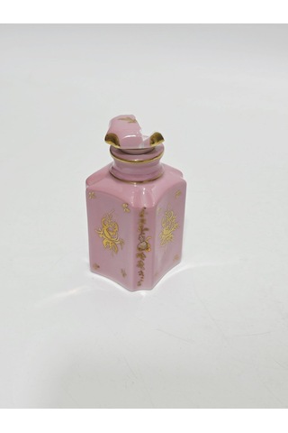 Couleuvre Limoges Çiçek Desenli Porselen Parfüm Şişesi 10x5x5cm Hasarlı