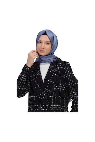 Çift Taraflı Düz Jakar Şal Parlak & Mat Dokulu, Özel Gün Şalı, Düz Renk Kot