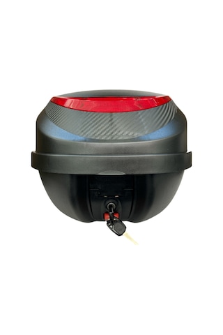 Motosiklet Arka Çanta 32 Litre Carbon Desen Sırt Dayama Pedi