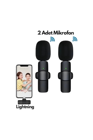 Type-c Çiftli Kablosuz Yaka Mikrofonu Seti - Youtube, Tiktok, Vlog Ve Canlı Yayınlar İçin Telefon Uyumlu Çift Mikrofon Diğer