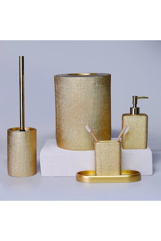 Selim Linen Banyo Seti Altın 155alt15rs Altın