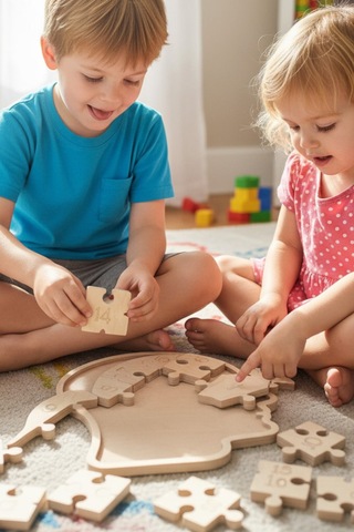 Ahşap Eğitici Kafa Puzzle Model Yapboz