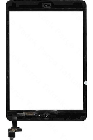 Apple Uyumlu iPad Mini 2 A1432 Butonlu Dokunmatik Siyah
