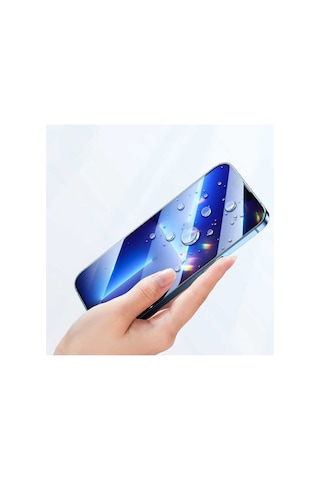 Apple İphone 15 Uyumlu Tam Kapatan Şeffaf Nano Esnek Kırılmaz Cam Ekran Koruyucu Resimde Görünen