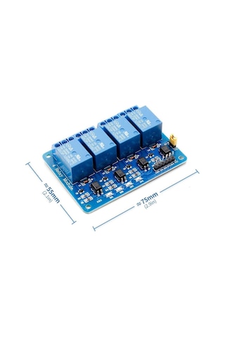 4 Kanal 12v Röle Modül -- Ac 250v 10a -- Optokuplör Izolasyon