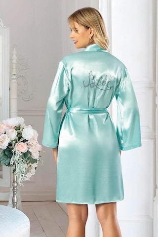Faal 5908 Kadın Saten Bride Sabahlık-mint Mint