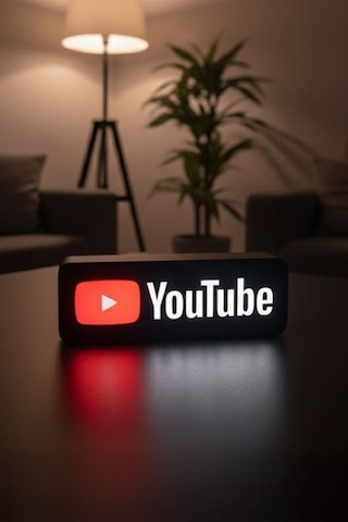 Youtube Logolu Dekoratif Aydınlatma Çok Renkli
