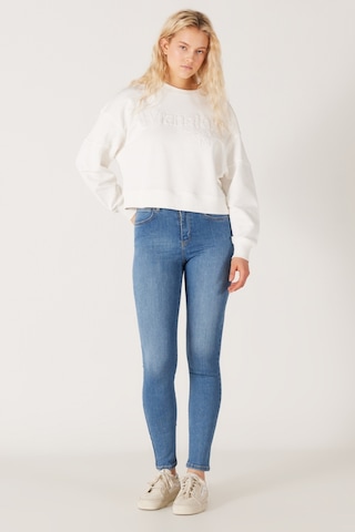 Wrangler High Rise Skinny Fit Dar Kesim Yüksek Bel Çok Dar Paça Mavi Kadın Esnek Jean Denim Kot Pantolon W27H017404 Mavi