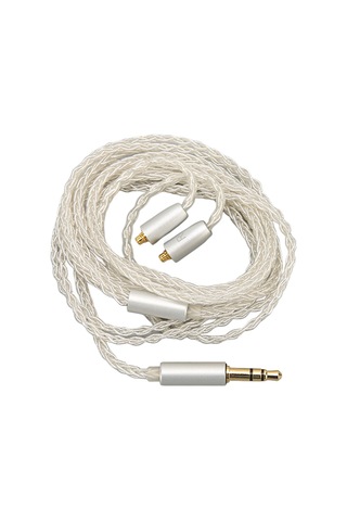 Konesam Mmcx'den 3.5mm'ye Gümüş Kaplı Bakır Kulaklık Kablosu, 8 Iplik Örgü, Shure Se425/se535/se846, Ue900, W80, Es60, Am Pro30 Uyumlu, 120cm, Ses Kalitesi Artırıcı