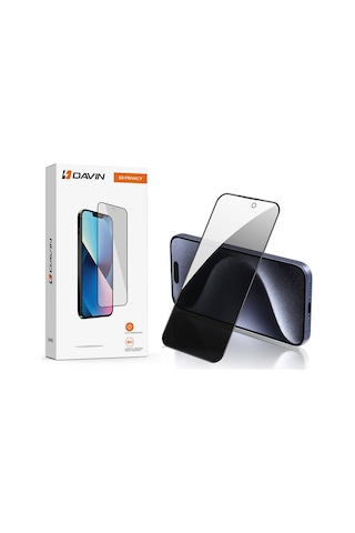 Kilifone - Apple Uyumlu iPhone 15 Pro Max - Ekran Koruyucu Davin Hayalet Cam Koruma - Şeffaf