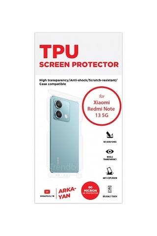 Xiaomi Redmi Note 13 5g Arka Ve Yan Koruyucu Tpu Film