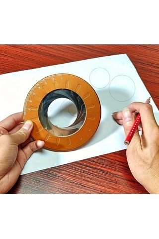 Fochsia Dıy Metal Daire Çizim Aleti 1 Adet Hassas Ayarlanabilir Kalem Ev Dekorasyon Projeleri