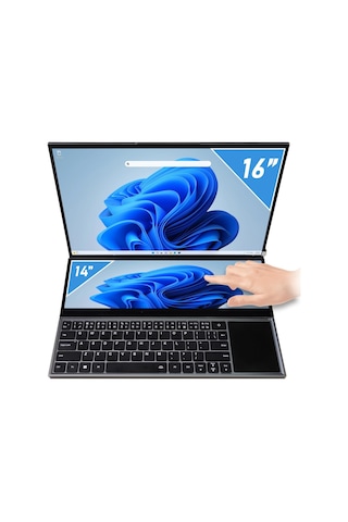 Quadro Diamond Duo DS1630 i7-10850H 16 GB 512 GB SSD O/B UHD 16" IPS + 14" IPS Dos Dokunmatik Dizüstü Bilgisayar