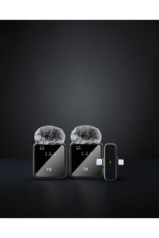 2in1 Kablosuz Yaka Mikrofonu Uczzzf15yakakamera-2