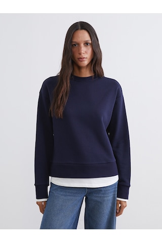 Lcw Vision Lacivert Bisiklet Yaka Kadın Sweatshirt