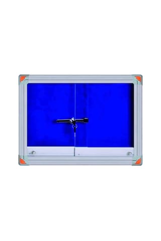 Kilitli Sürgülü Kapak İlan Panosu 60x90cm Standart