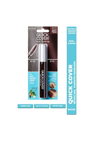 Quick Cover Beyazlar Için Anında Kapatıcı Saç Maskarası - Kızıl Kahve -731509502626