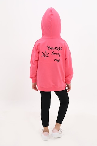 Toontoy Kız Çocuk Arkası Nakışlı Taytlı Takım Fuşya