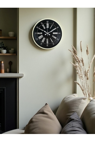 Zentime 36 Cm Krem Dekoratif Duvar Saati çok Renkli