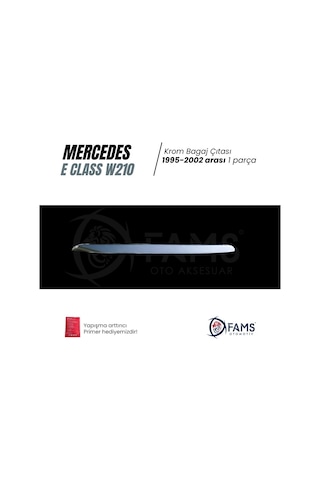Mercedes E Class W210 Krom Bagaj Çıtası 1995-2002 Arası Uyumlu P.Çelik Sedan