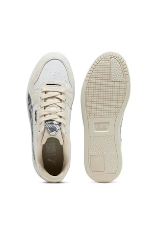 Puma Carina Street Snake Chic 401611 01 Kadın Sneaker Ayakkabı Beyaz Siyah 36-40 Beyaz - Siyah