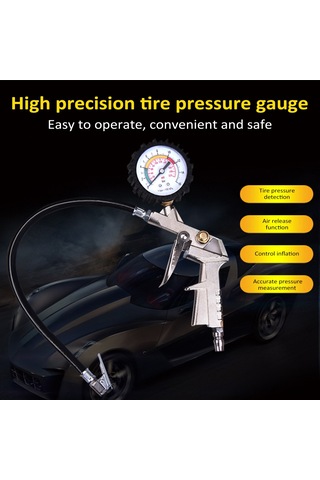 Ximistore9 Lastik Basınç Ölçer Ve Şişirme Aleti - Tüm Araçlar İçin Hassas Ölçüm Kamyon, Otobüs, Motosiklet