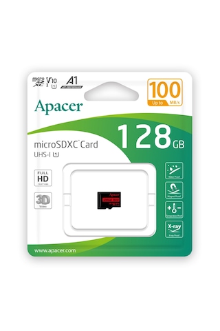 Apacer 128gb Microsd Hafıza Kartı R100mb/s Ap128gmcsx10ub-r