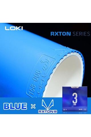 Mavi Lokı Rxton 3 Mavi Pembe Masa Tenisi Kauçuk Sivilce-güçlü Elastik Sünger İle Yapışkan Ping Pong Kauçuk Mavi