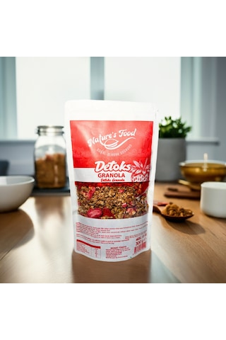 Detoks Granola 300gr Katkısız Koruyucusuz A Kalite Ürünlerden Hazırlanmış Doğal İçerik.