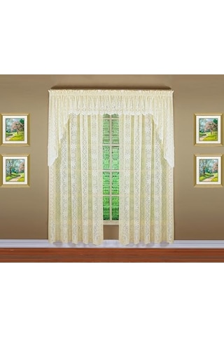 Today&apos S Curtain Hopewell Premium Dantel Panel 160 Cm, Krem, 58 G X 63 U 50 x 22