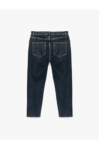 Koton Normal Bel Cepli Pamuklu Tapered Fit Jean Pantolon - Joe Jean Orta İndigo 7wam40129nd