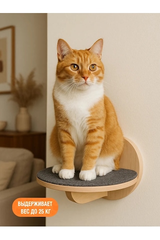 Go Cats Kediler İçin Duvar Tipi Halılıkmlı Raf 430861488