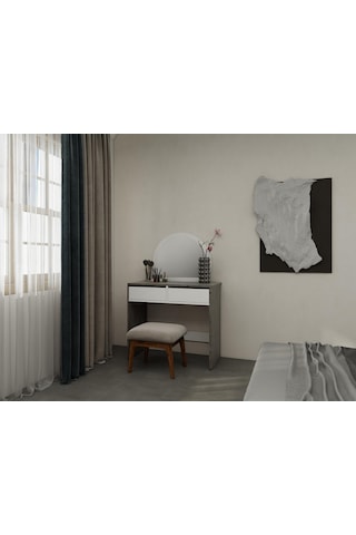 Huzur Makyaj Masası Hanoi-beyaz Beyaz