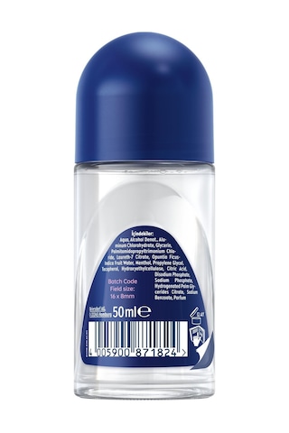 Men Erkek Roll-on Deodorant Cool Kick 50ml, 72 Saat Anti-perspirant Ter Koruma, Kaktüs Suyu