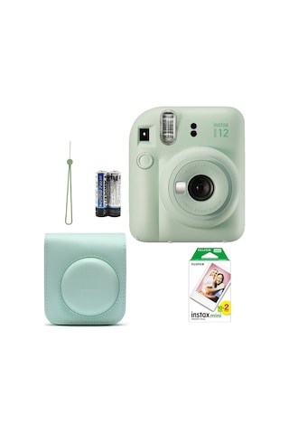 Fujifilm Instax Mini 12 Fotoğraf Makinesi + Askı + Pil + Çanta + 20'li Film