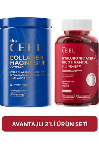 VitaCeel 2'li Cilt Vitamini Ve Collagen Tip 1, 3 İçeren Magnezyum Complex