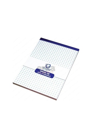 Gülpaş Adisyon Fişi Numaralı Büyük 9,5x16 100 Yaprak Kod:109