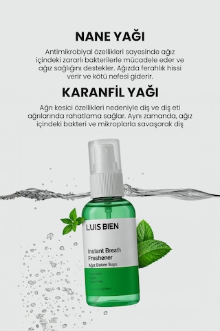 Luis Bien Ağız Bakım Seti Aktif Karbon Diş Tozu 50 G + Aktif Karbon Diş Macunu 75 ML + Naneli Ağız Bakım Suyu 30 ML