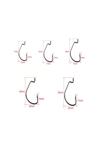 Jeehugo 50 Adet Yüksek Karbon Çelik Olta İğnesi - Kırmızı Kranklı İğne, Depolama Kutusuyla