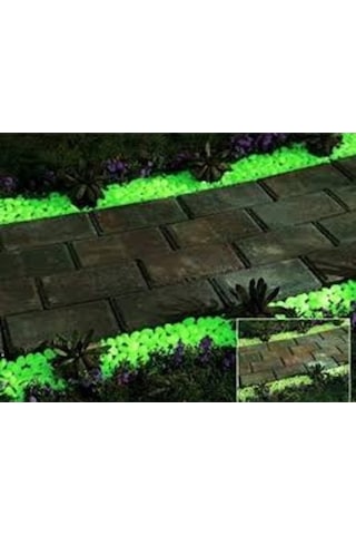 Gece Karanlıkta Parlayan Dekoratif Fosforlu Çakıl Taşı Dekor Taşı
