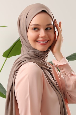 Melodi Scarf Tesettür Penye Şal Bej BEj