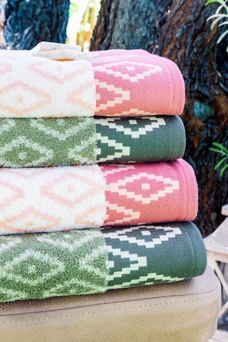 Özdilek Seam Havlu Set Pembe-yeşil Çok Renkli