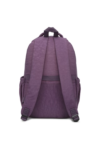 Büyük Boy Laptop Bölmeli Çok Cepli Su Geçirmez Krınkıl Kumaş Çanta Mürdüm Çok Renkli