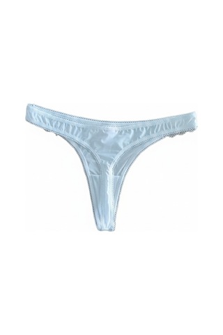 Bonbon Kadın Dantelli Simli Mikro Kumaş Krem Renk String Bb2082