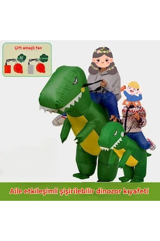 Unicomlifeerp Dinoşarj Kıyafetleri Çocuk Ve Yetişkin Aile Spor Etkinliği Kukla Yürüyüş Kostümleri Cadılar Bayramı Çocuk Gösteri Kostümleri Yeşil 8-13