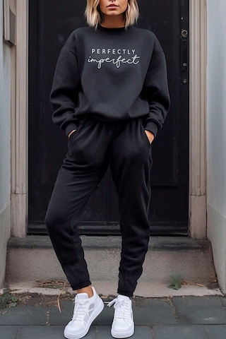 Perfectly Baskılı Eşofman Takımı Siyah