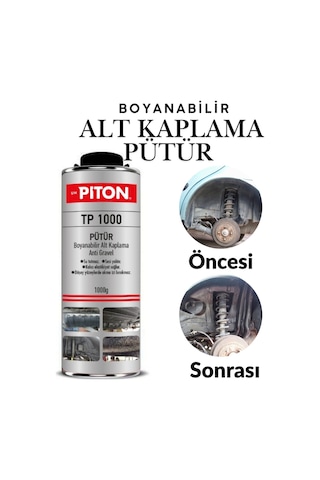 Pütür 1000 Gram 1 Kg Araç Araba Çamurluk Taş Darbe Koruma Su Tutmaz Ses Yalıtım Boyanabilir Kaplama. Siyah Siyah